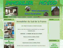 Tablet Screenshot of immobilier.mc-sud.com
